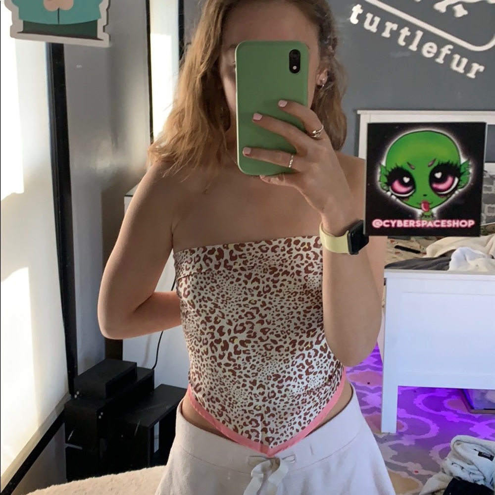 cheetah print banana top